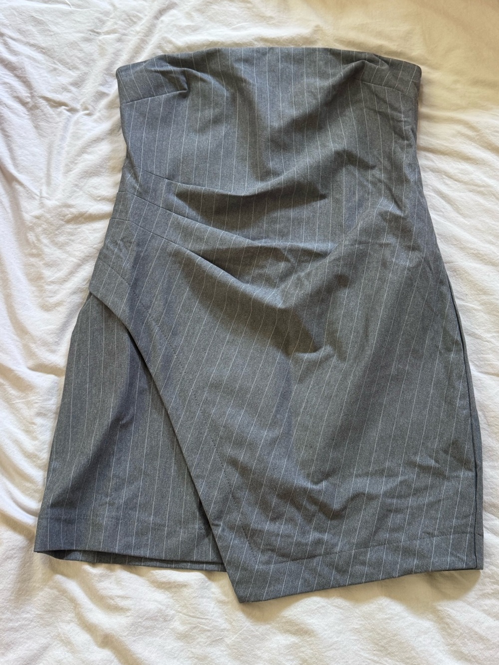 NWT Wild Fable Pinstripe Strapless Asymmetrical Mini Dress